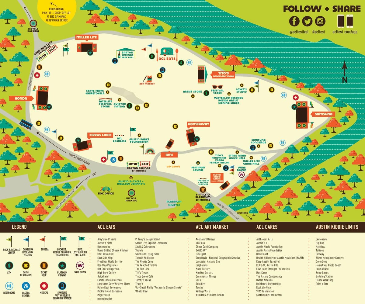 peta dari Austin ACL festival