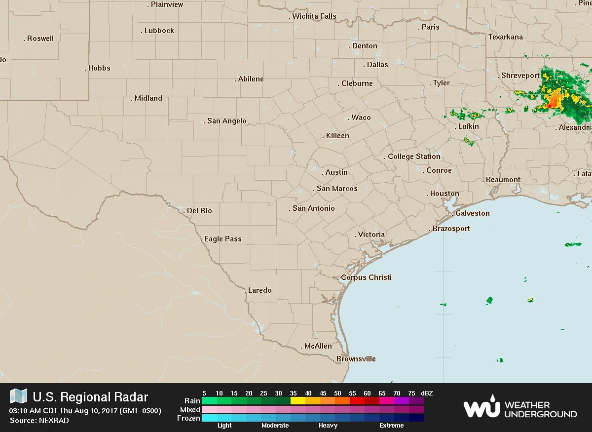 peta dari Austin radar