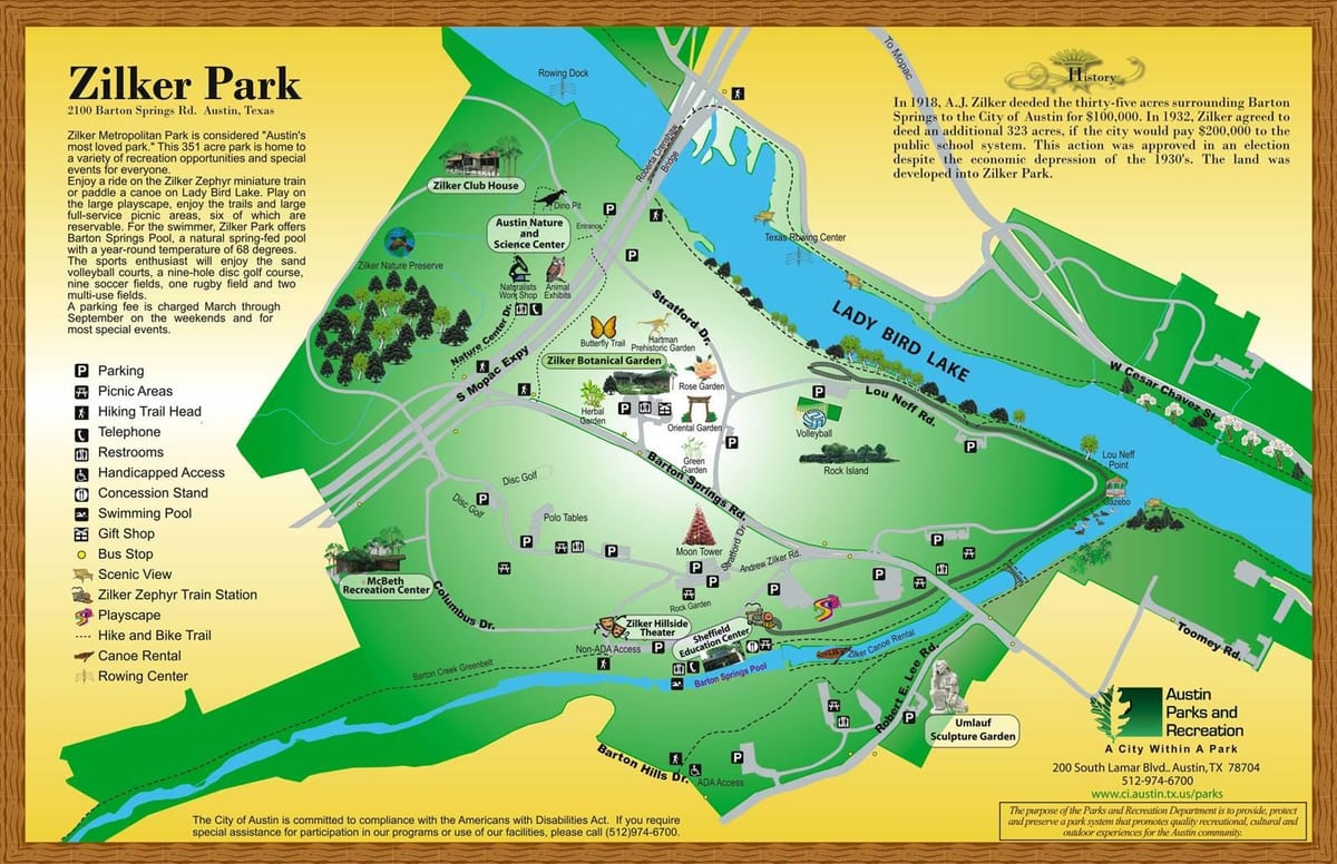 peta dari Zilker Austin